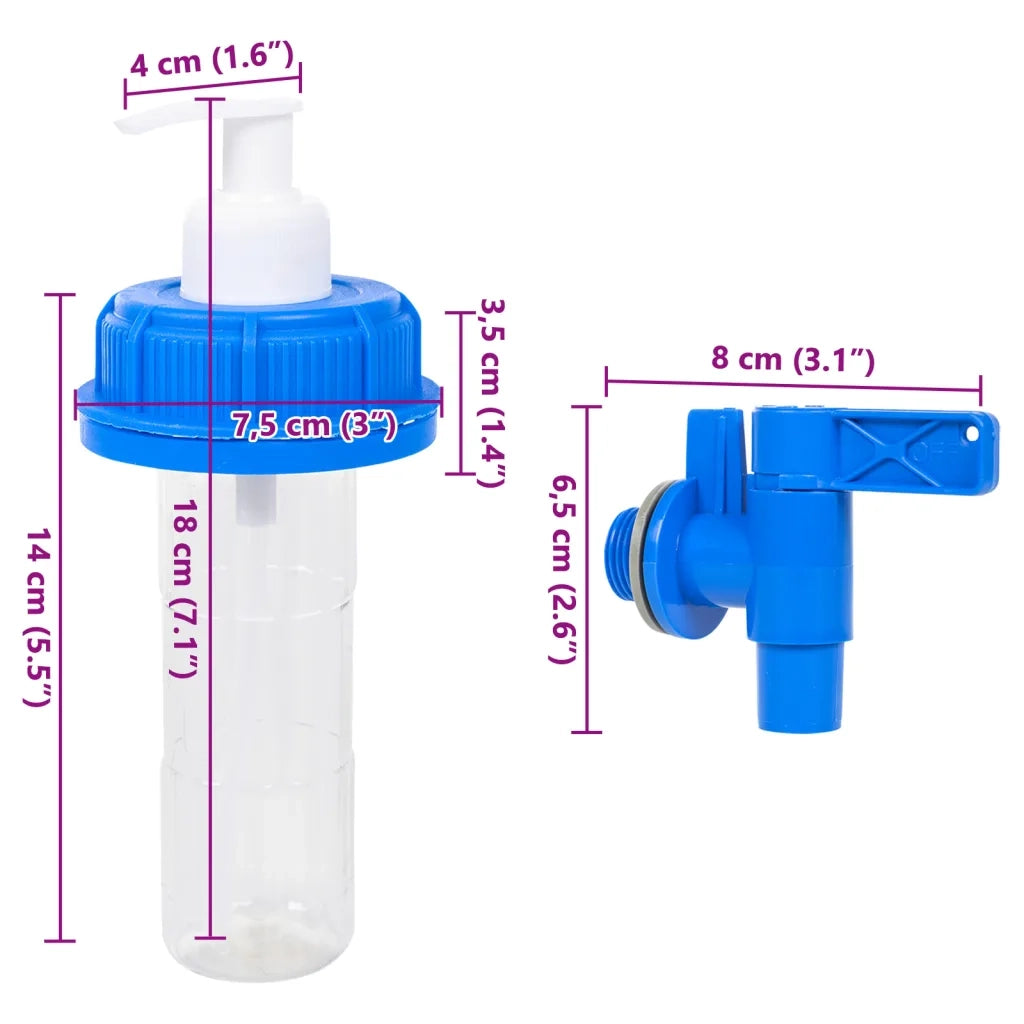 Contenitore Acqua Rubinetto e Dispenser Sapone 15 L in Plastica