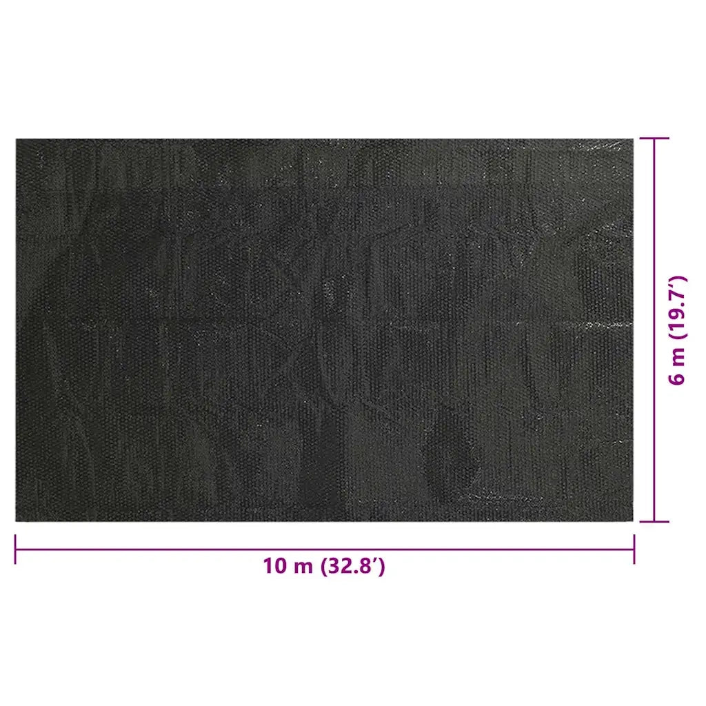 Copripiscina Rettangolare 1000x600 cm in PE Nero CFW2685534