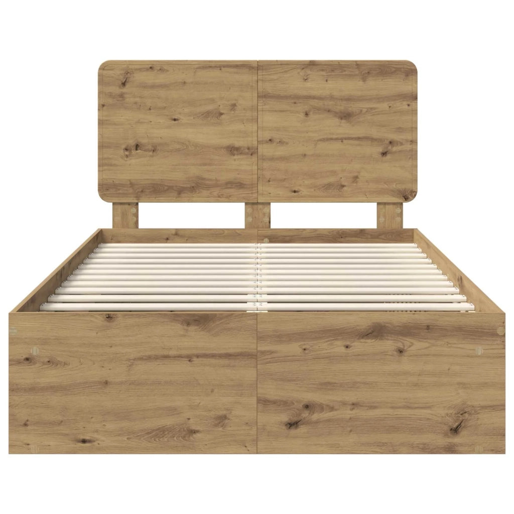 Struttura del letto Rovere Artigianale 135 x 190 cm 3412505