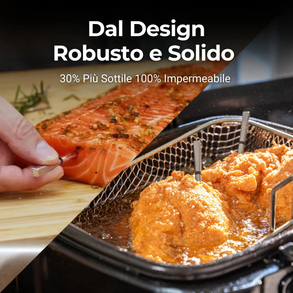 Pro / 2 Plus: il termometro intelligente per carne di nuova generazione, resistente al calore fino a 550 °C, ad alta portata, 100% impermeabile, tecnologia multi-sensore, per cucina e