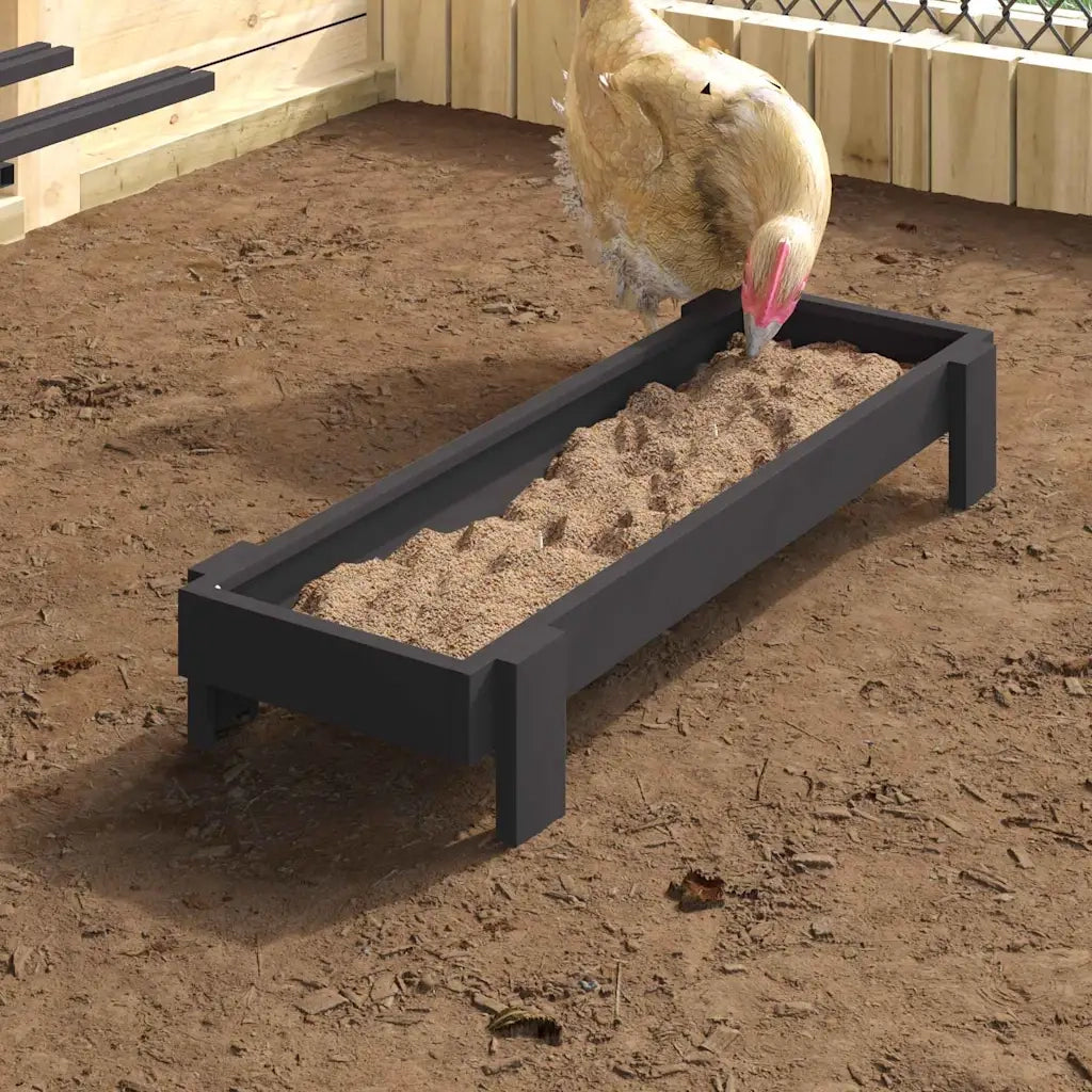 Mangiatoia per polli Nero 80 x 28 x 13.5 cm CFW4964468