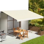 Tessuto di Ricambio per Tenda da Sole Crema 600x350 cm Poliestere 311934
