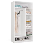 Guardaroba armadio OPENO 1w6p bianco modulare scaffale con asta appendiabiti ripiani sypialnia