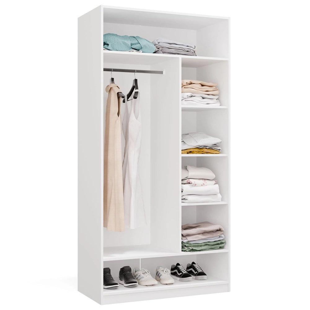 Guardaroba armadio OPENO 1w6p bianco modulare scaffale con asta appendiabiti ripiani sypialnia
