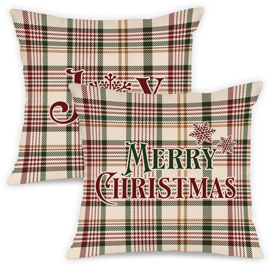 Set di cuscini invernali decorativi da 2 pezzi - Cuscini da tavolo invernali 40 x 40 cm - Cuscini con chiusura invisibile - Materiale soffice e lussuoso - Cuscini invernali da tavolo