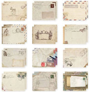 Enveloppe Retro Stile A6 - 12 pezzi - Carta di Kraft - Marrone - Leggero e Sostenibile - Carte da Lettera