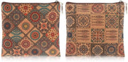 Portafoglio per donna - 2 pezzi mini portafoglio - Tessuto poliestere - Chiusura a righello - Borsa per monete - Stile boho - 15,2x12,5cm
