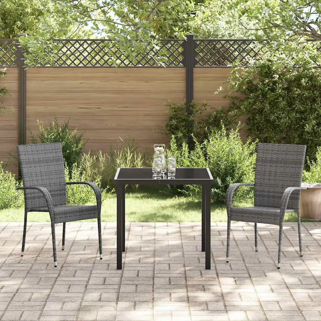 Set da Pranzo per Giardino 3 pcs Grigio 3379408