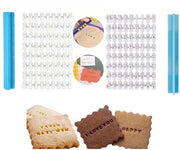 Set di 72 stampi per biscotti - forme - numeri - lettere - timbri per biscotti, fondant - decorazione - cottura