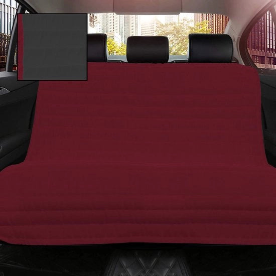 Biancheria da letto elegante, copertura di sedile posteriore per auto, 130 x 140 cm, Bordeaux/Smoke