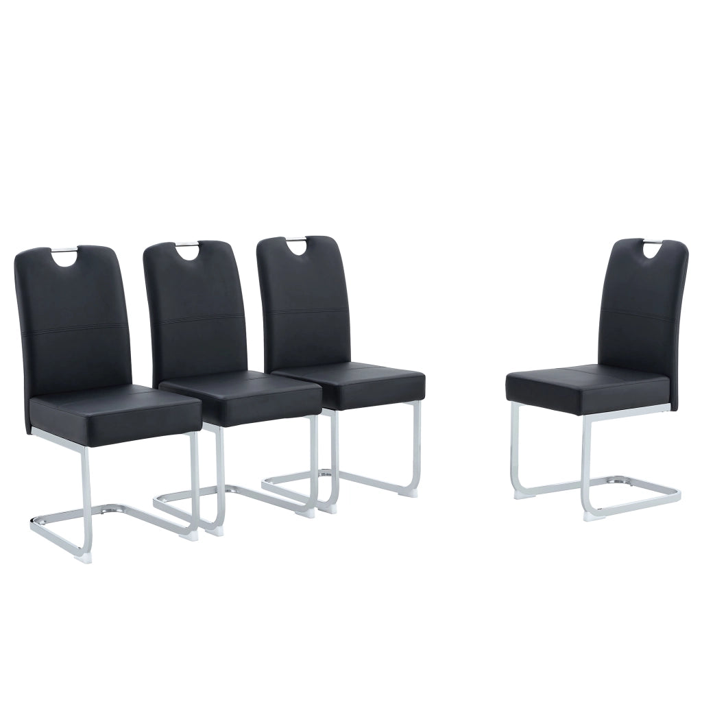 Sedie da Pranzo Imbottite con Design Ergonomico ¨C MINIMAL ¨C Set 2 Pezzi, Nero