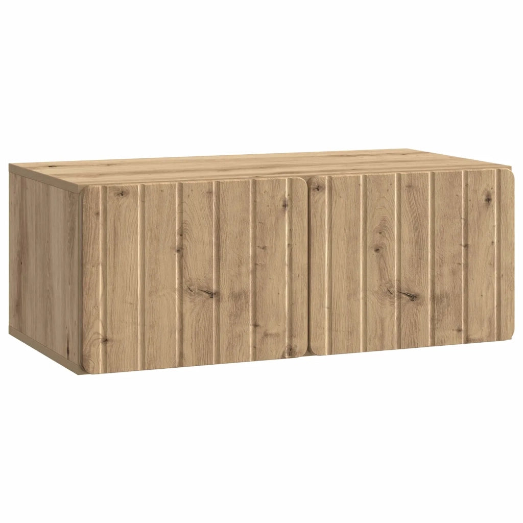 Mobile Porta TV da Muro-Credenza per TV sospesa Rovere Artigianale 78,5 x 41 x 30 cm 656062