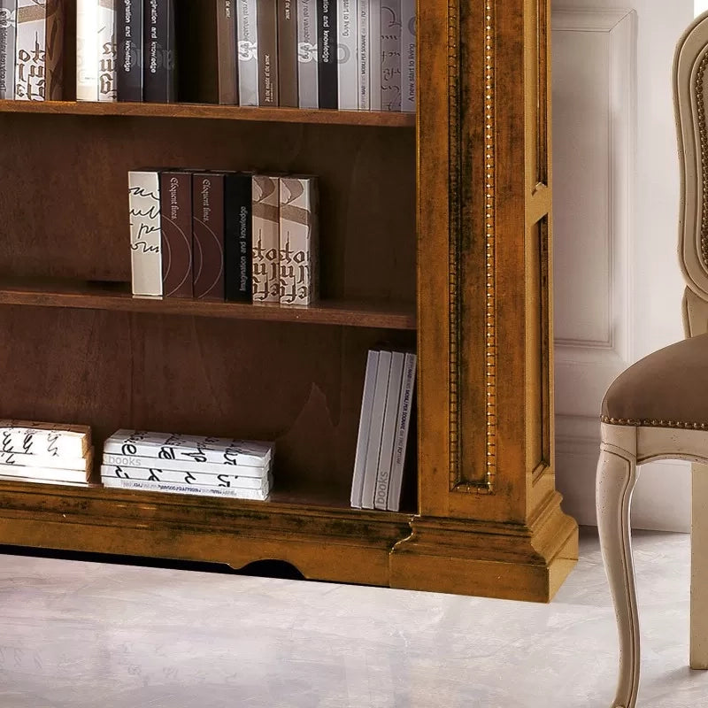 Libreria classica 5 ripiani in legno bassano 160x43x206 - Mobili 2G