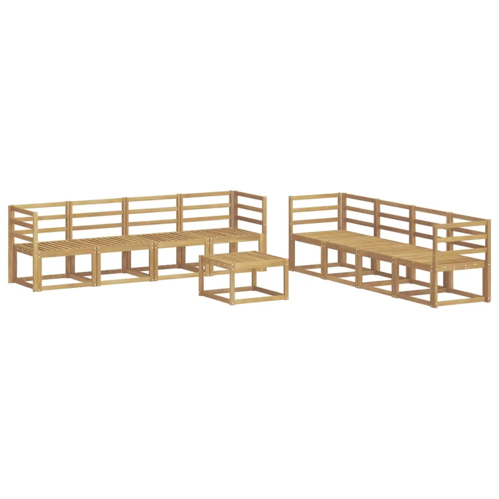 Set di divani da esterno 9 pcs Bianco 59 x 59 x 37 cm 3387403