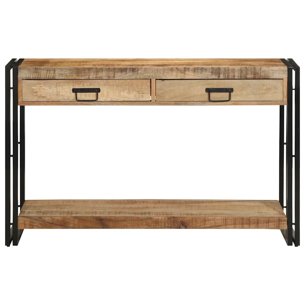 Tavolo consolle con cassetto Marrone legno massello di mango 4102733