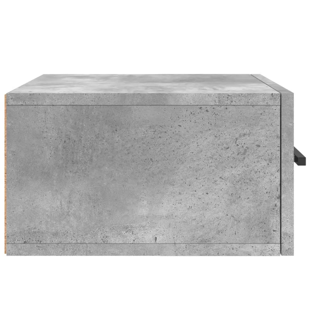 Comodino a Muro Grigio Cemento 35x35x20 cm 829876