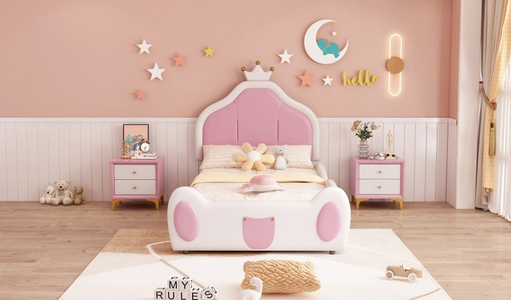 letto imbottito pelle sintetica bianco 90 x 200 cm