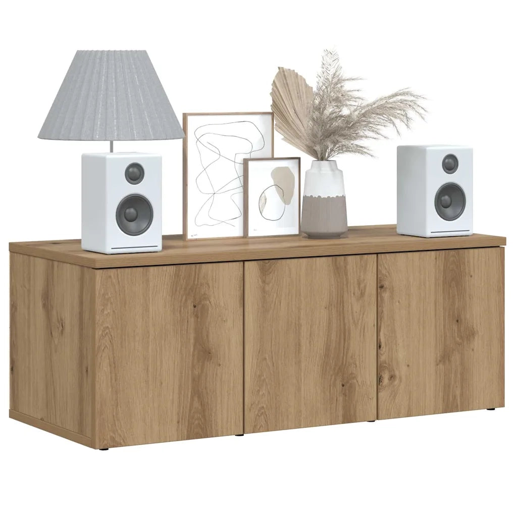 Mobile Porta TV Rovere Artigianale 80x34x30 cm Truciolato