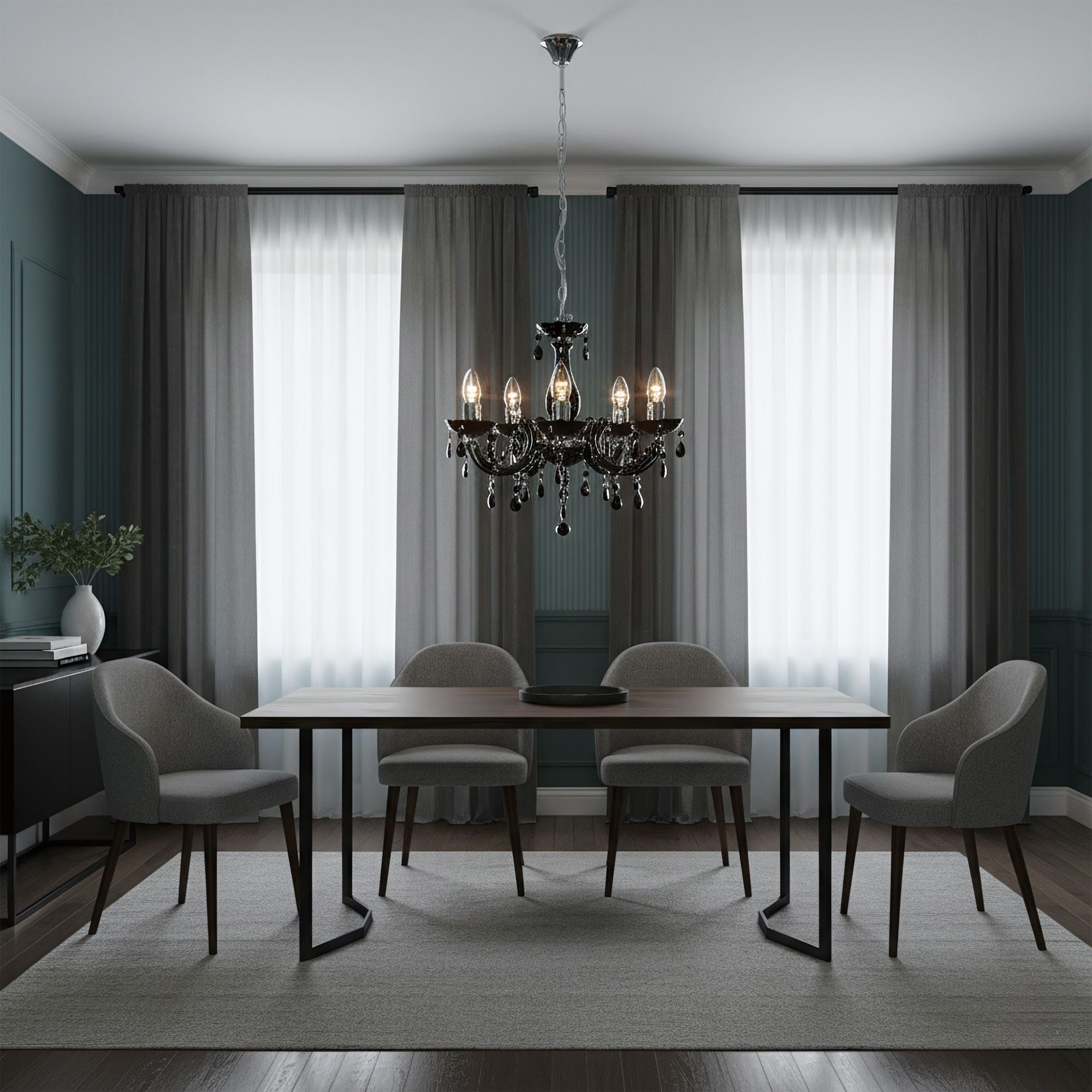 Lampada Da Soffitto Ebt002-5cp Black