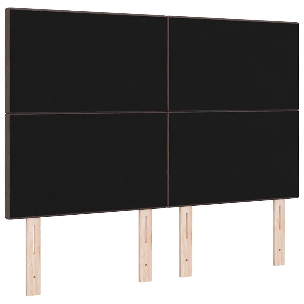 Testiera | Testata LED con strisce LED Marrone Scuro 160 cm Tessuto