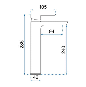 Rubinetto Da Lavabo Rea Argus Gold High
