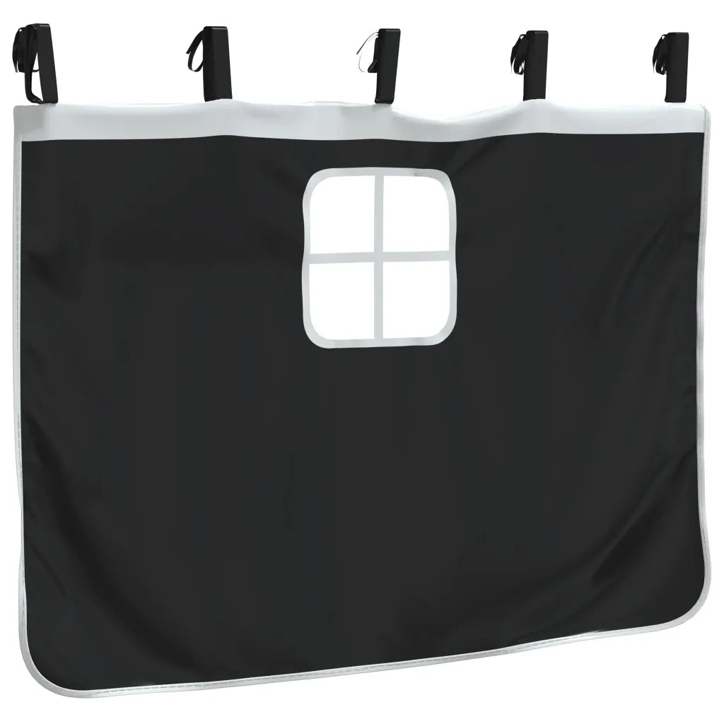 Tende per Letto a Soppalco con Tunnel Bianco e Nero Poliestere CFW5347492