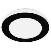 Plafoniera Moderna Led Carpi Acciaio Nero 3 Luci Led Integrato 3,6W