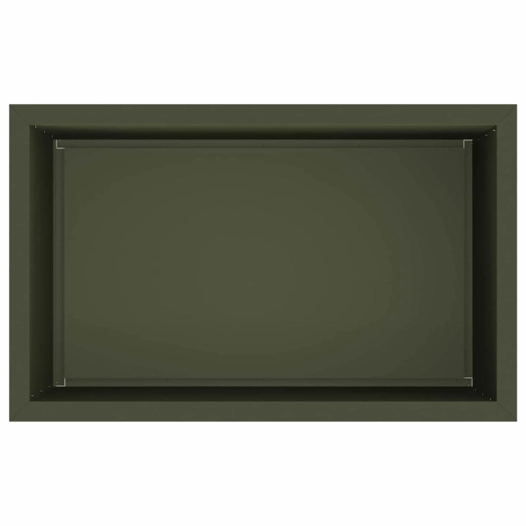 Fioriera da giardino con LED Verde Oliva 50 x 80 x 48 cm 8008216