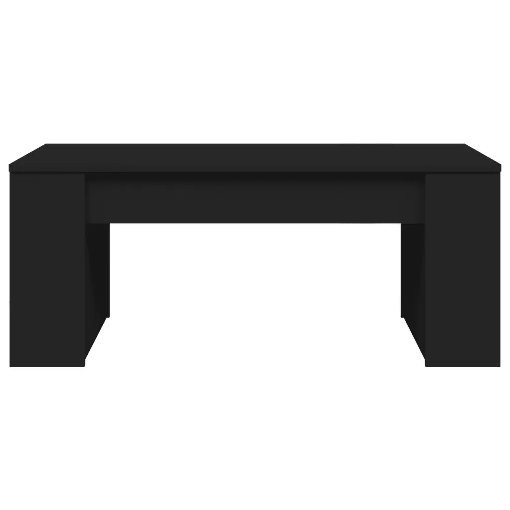 Tavolino da Salotto Nero 102x55x42 cm in Legno Multistrato