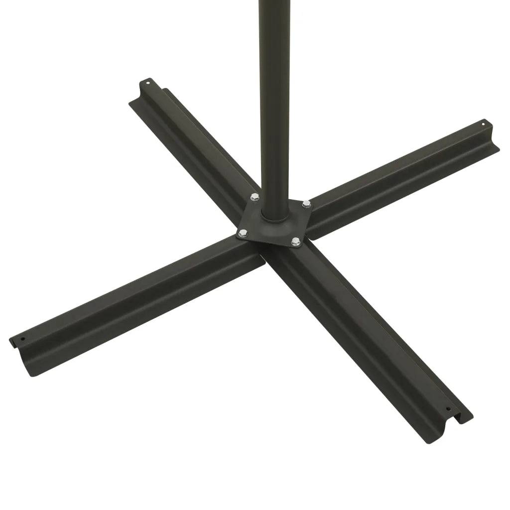 Ombrellone a Sbalzo con Palo e Luci a LED-Ombrello da giardino Verde 300 cm 521389