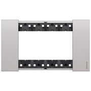 Placca BTicino Living Now 504 4 Moduli Acciaio Steel in Zama KA4804KS