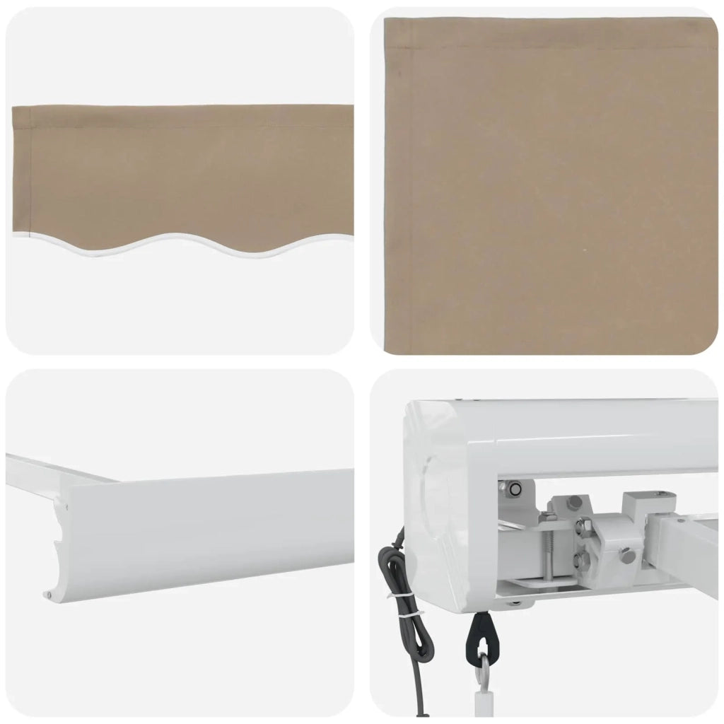 Tenda da Sole Beige 350 x 250 x 165 cm Poliestere e Alluminio 3330352