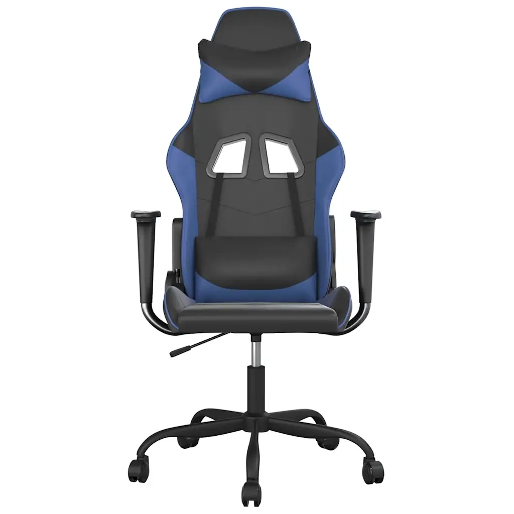 vidaXL Sedia da Gaming Nera e Blu in Similpelle