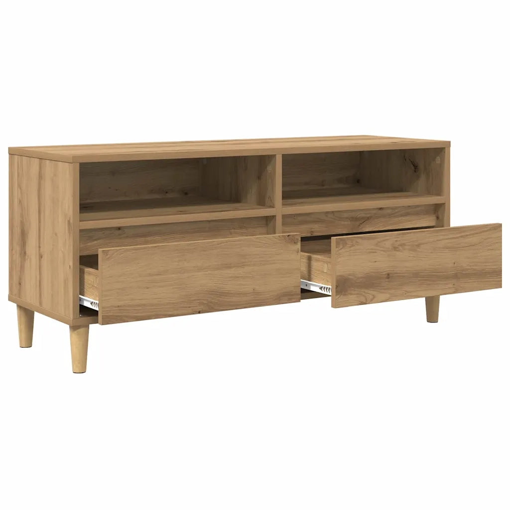 Mobile TV con cassetto-Credenza TV-Console TV Rovere artigianale 100 x 34,5 x 44,5 cm 938472