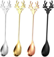 Set di 4 cucchiai in acciaio inossidabile per caffè