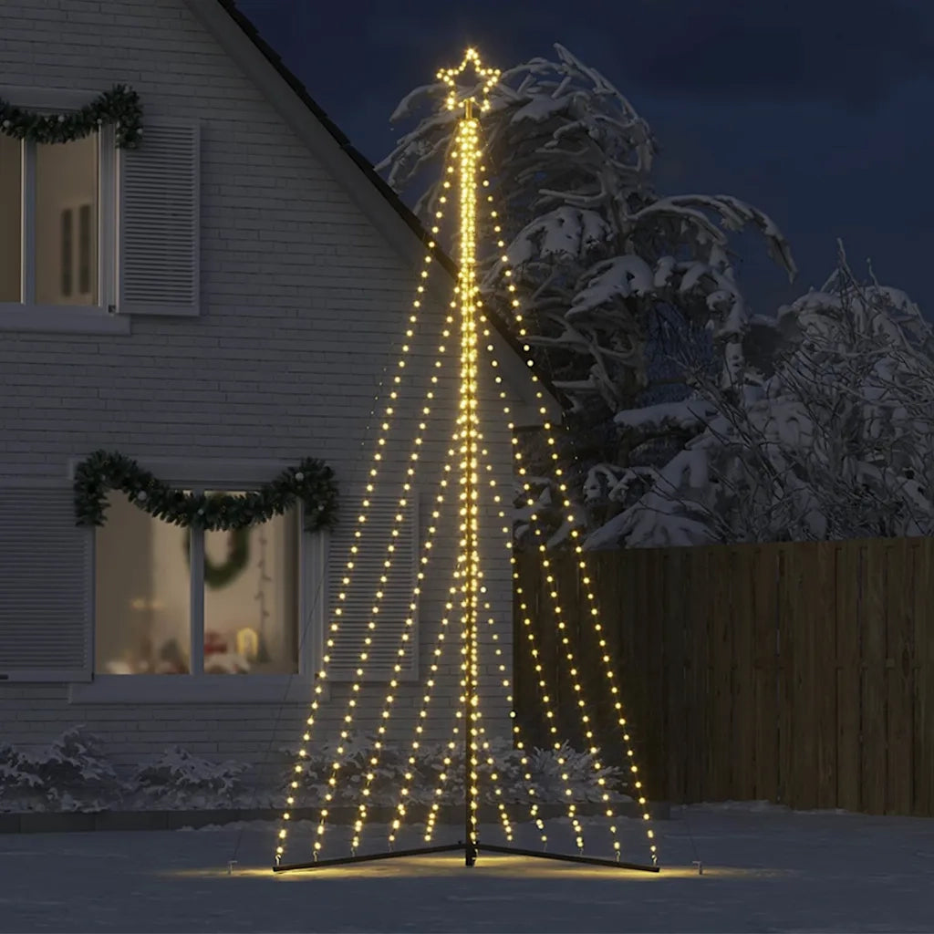 Albero di Natale | Decorazioni natalizie a LED 570 LED Bianco Caldo 399 cm