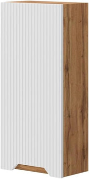 mobile bagno Lotta, Rovere/bianco a strisce, 20 x 72.6 cm