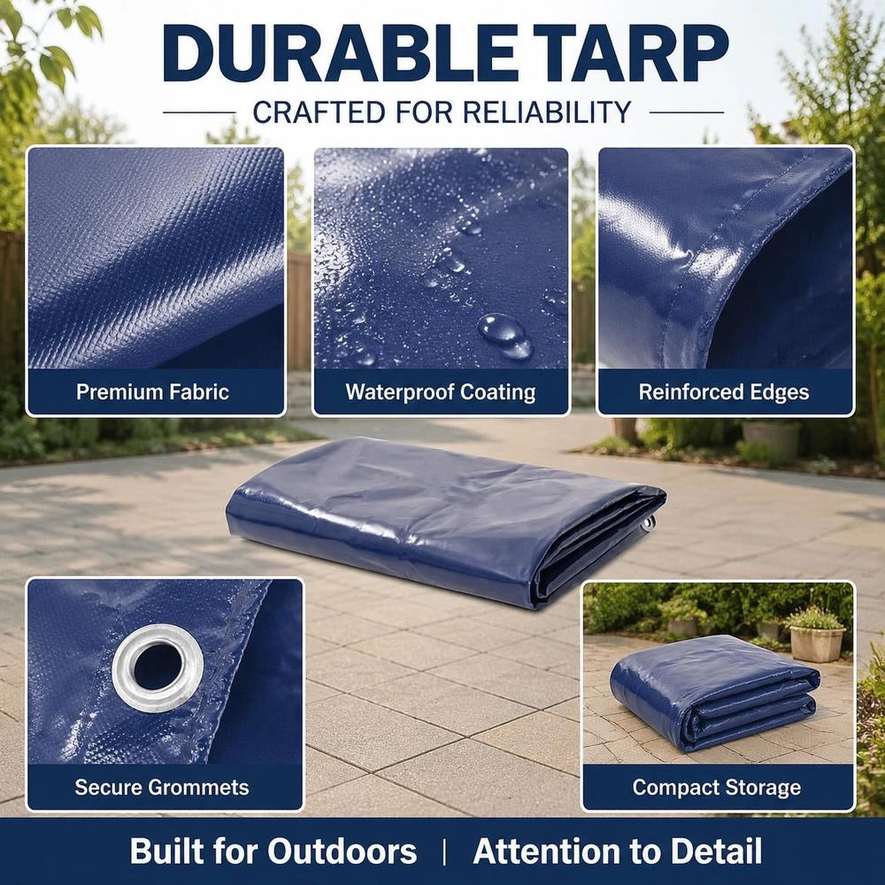 Tarpaulin 650 G/square Meter 4x8 M Blue