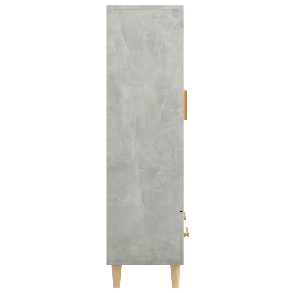 Credenza Grigio Cemento 70x31x115 cm in Legno Multistrato 812550