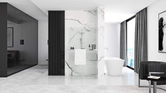 Parete Doccia Rea Aero N 80 Transparent Mensola Evo