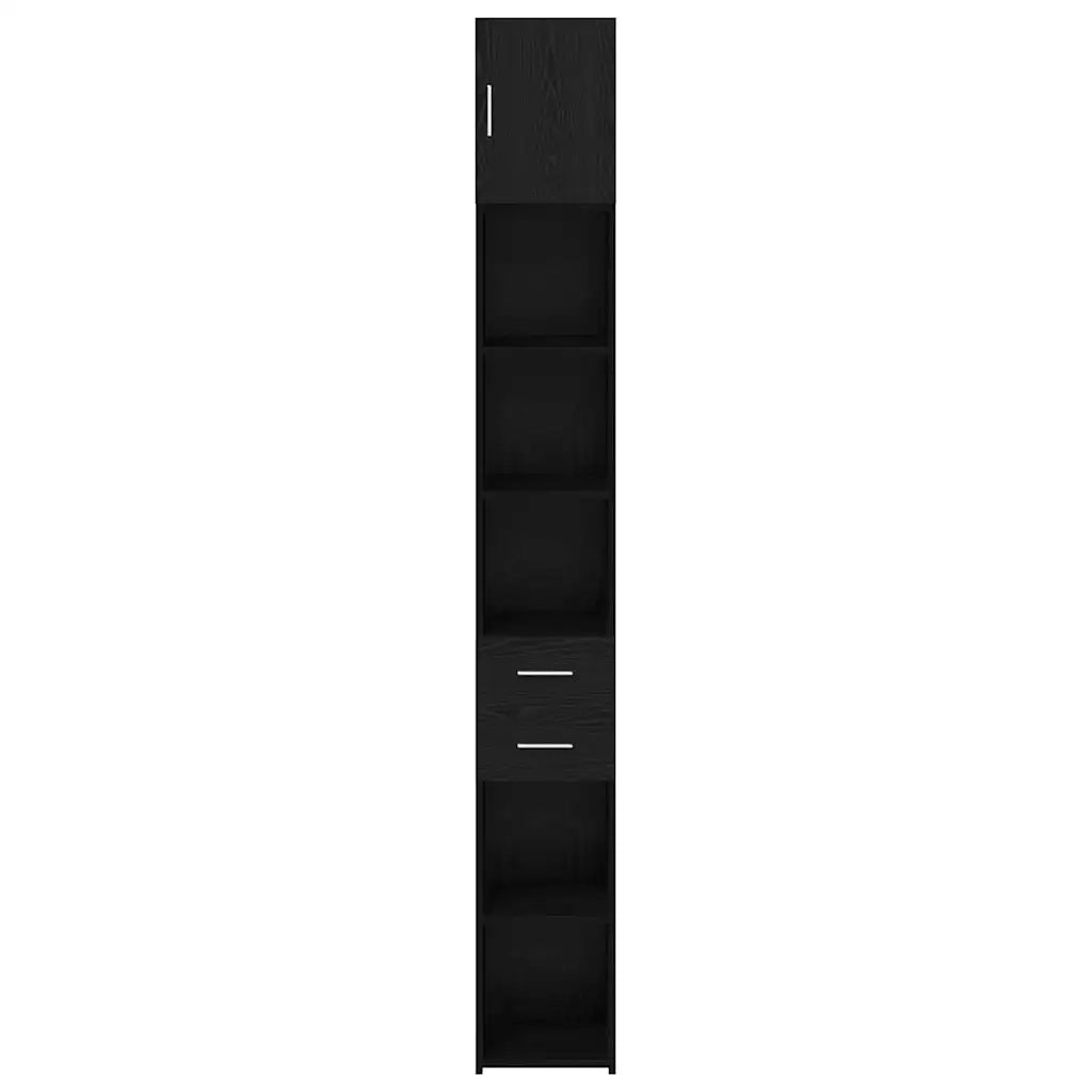 Armadio con cassetto 2 pcs Rovere Nero 30 x 42,5 x 225 cm 3365642