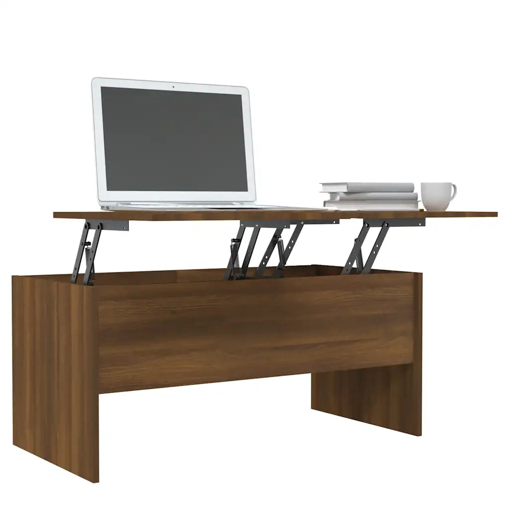 Tavolino Rovere Marrone 102x50,5x46,5 cm Legno Multistrato 819301