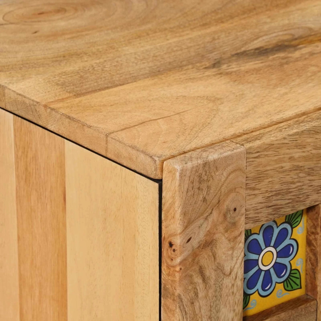 Mobile TV-Credenza per TV Naturale 105 x 33,5 x 46 cm Legno di mango massello