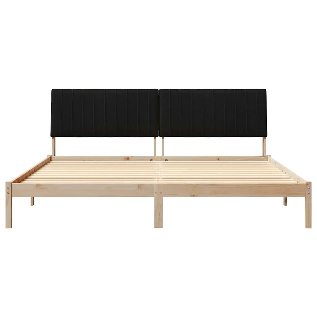 Struttura del letto Marrone 200 x 200 cm Pino massello