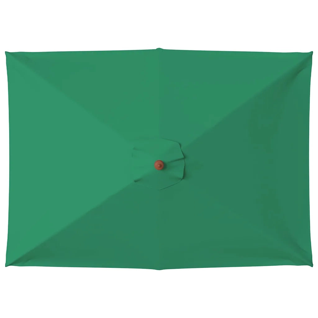 Ombrello | Parasolne da Esterni con Palo in Legno 150x200 cm Verde