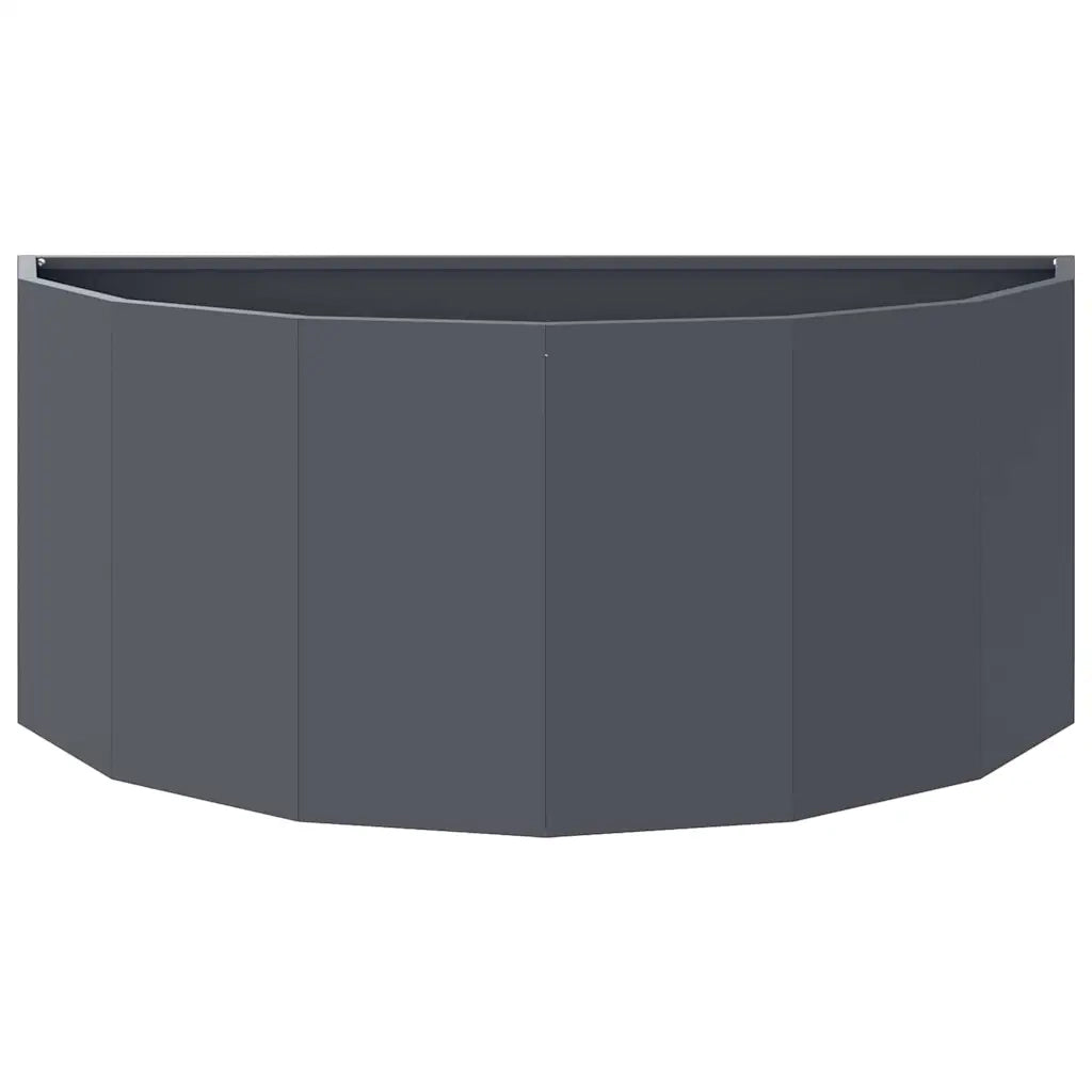 Fioriera | Cassetta per fiori | Vaso Antracite 90 x 45 x 35 cm Acciaio