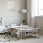 Giroletto con Testiera e Pediera Metallo Bianco 100x200 cmcod mxl 133682