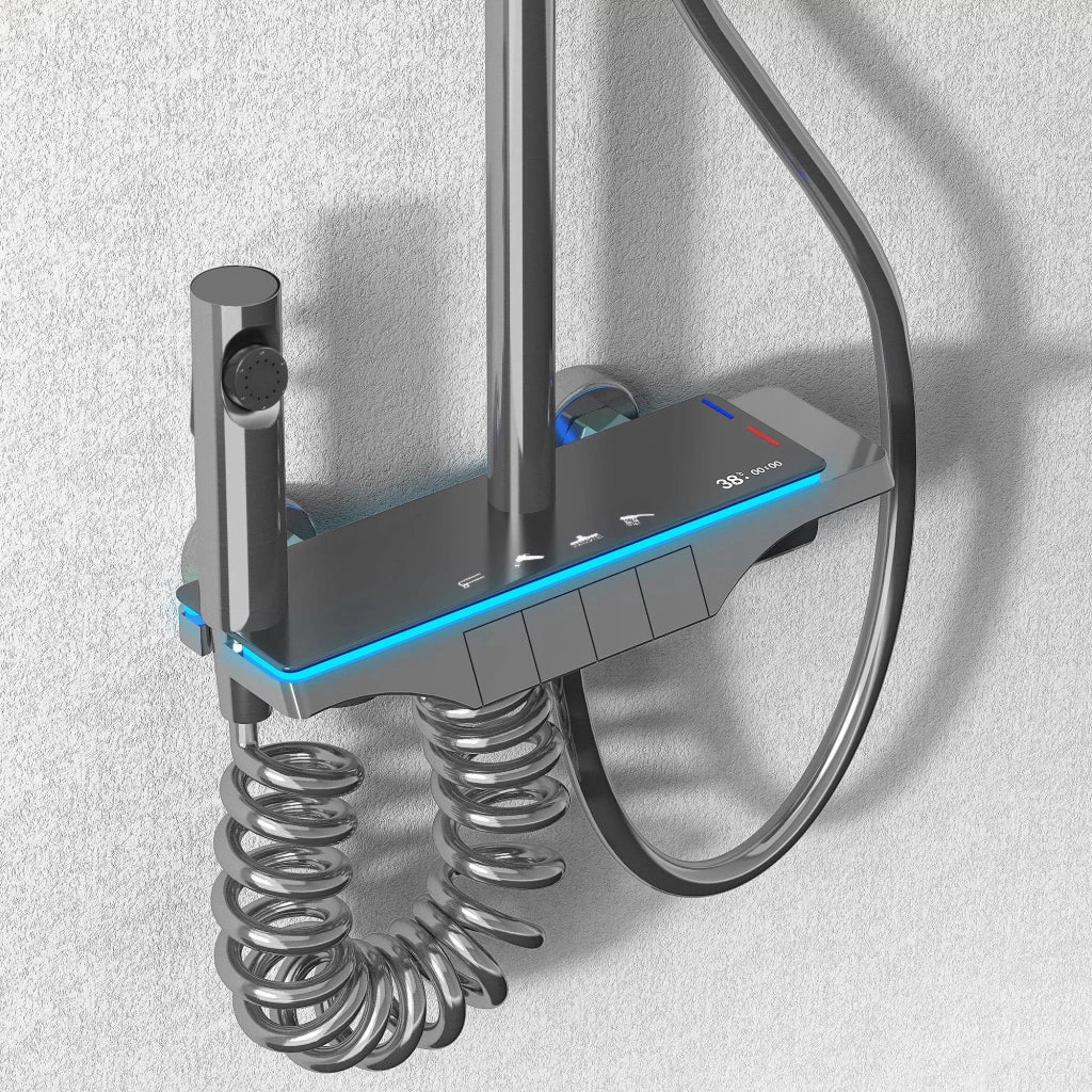 Set Doccia Rea Savio Led Titanium