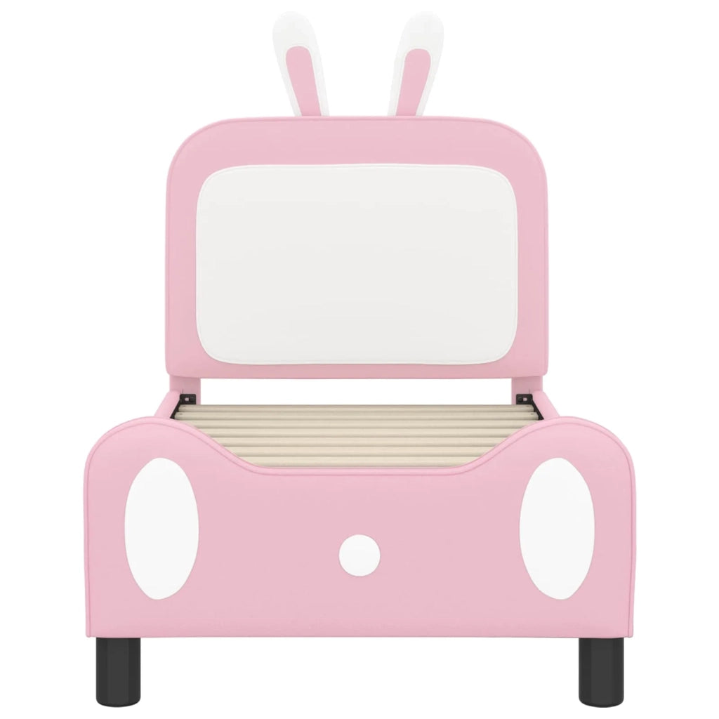 Struttura letto per bambini con testata Rosa 70 x 140 cm PU