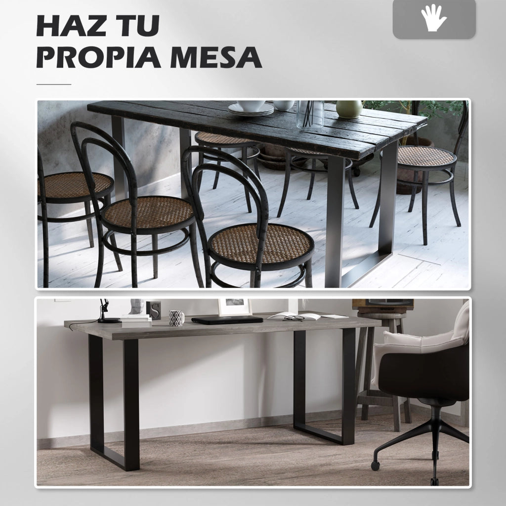 Gambe Tavolo Rettangolari ¨C zephmum ¨C Nero 60x72 cm